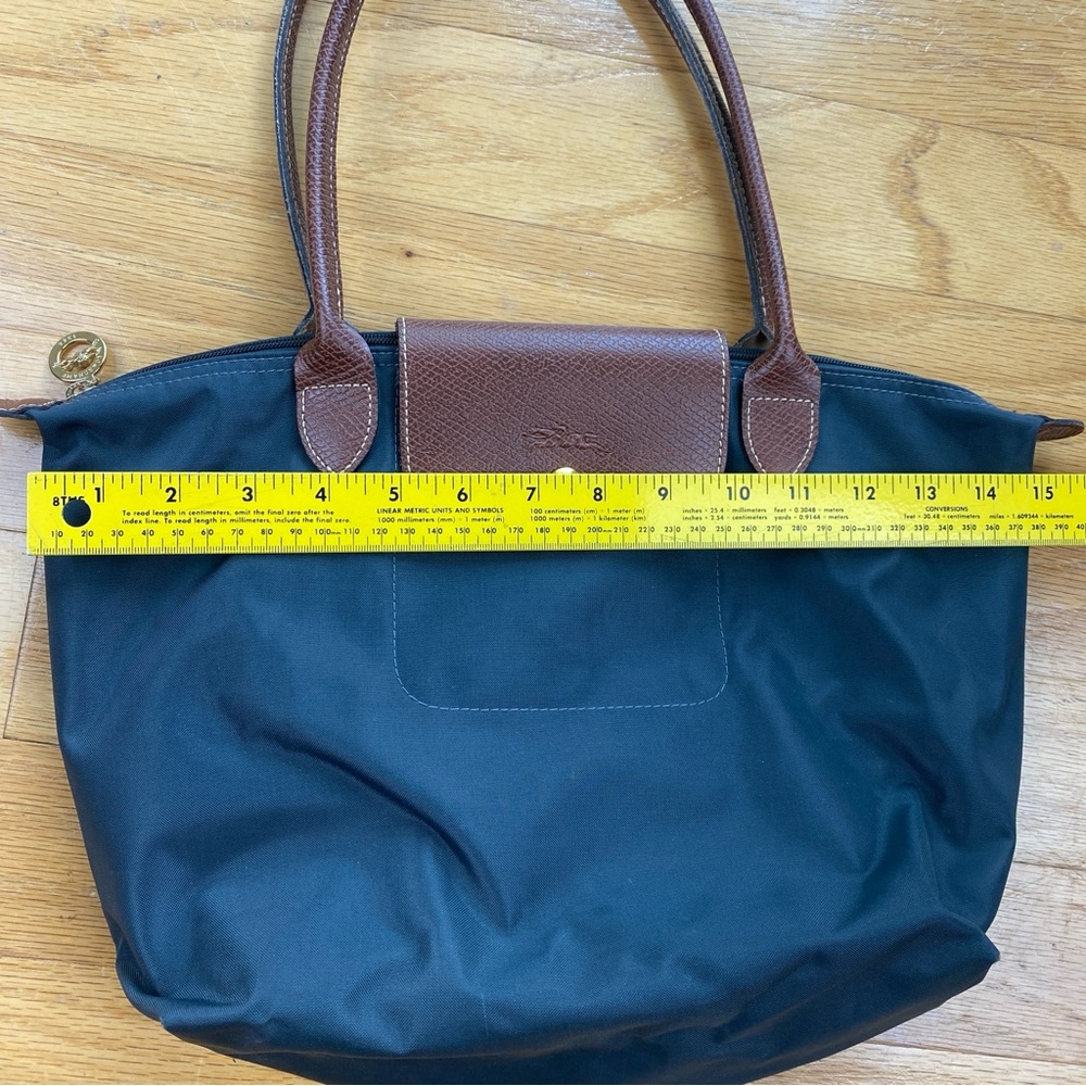 Longchamp gray and Brown Le Pliage Tote - Picture 5 of 11
